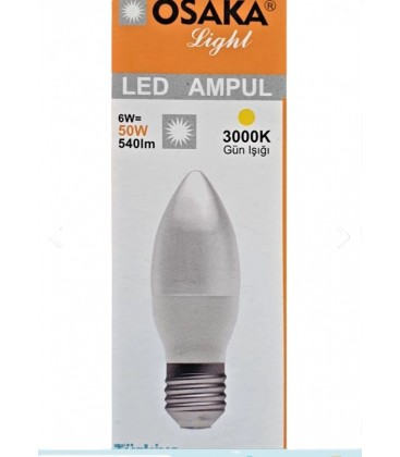 Osaka 6 Watt E27 Led Buji Ampül Gün Işığı LED-025