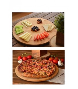 Balsa Group Bambu Döner Standlı Pizza Sunum Tahtası 31 x 31