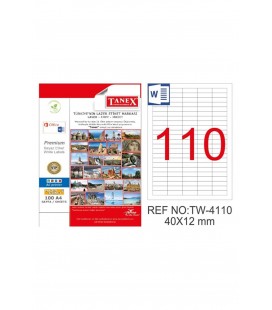 Tanex Tw-4110 40x12mm Polyester Etiket 25 Li