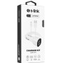 S-link SL-EC30L iPhone Lightning Kablolu 3.4A 2 USB Beyaz Araç Şarj Cihazı