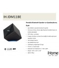 iHOME Portable Bluetooth Speaker ve Speakerphone, Siyah