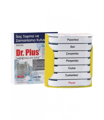 Dr. Plus Haftalık İlaç ve Zamanlama Kutusu 7x24