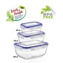 Lock & Fresh 3 lü Sızdırmaz Saklama Kabı BPA Free