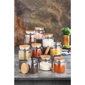 9 Adet 300 ml Cam Baharat Kavanozu Saklama Kabı