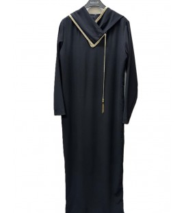 Tdee Concept Kadın Siyah Fular Yakalı Elbise 34000