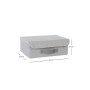 Ocean Home Textile Gri Jüt Kapaklı Dolap Çekmece İçi Takı Çamaşır Katlanır Saklama Kutusu Organizer 30x23x11 cm