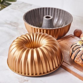 Emsan Griss Hardstone Döküm Kek Kalıbı Gold 24 cm