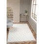 CARLA DOLGE Krem Saçaklı Dokuma Halı Yolluk Oturma Odası Çocuk Odası Salon Halısı 60x110cm