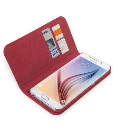Tucano Samsung Galaxy S6 Edge Kırmızı Kapaklı Kılıf