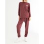Siyah İnci Bordo Cepli Eşofman-sweatshirt Takım 21278068