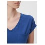 Mavi Cepli Lacivert Basic Kadın Tişört Loose Fit - Bol Rahat Kesim 1600961-30808