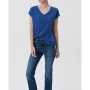 Mavi Cepli Lacivert Basic Kadın Tişört Loose Fit - Bol Rahat Kesim 1600961-30808