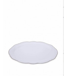 Karaca Romantic Pasta Tabağı Gümüş 21 cm