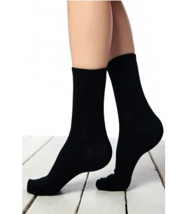 Birmen Socks Kadın Pamuklu Siyah Çorap
