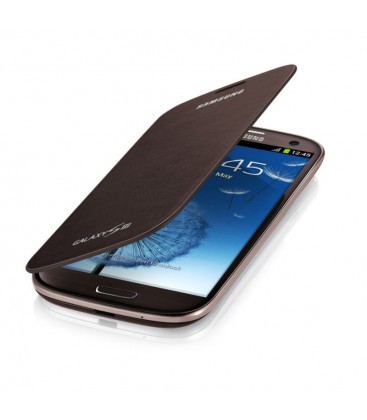 Flip Cover Samsung Galaxy S3, S3 Neo EFC-1G6FA Brown Kapaklı Kılıf