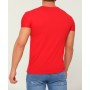 Julude Koyukırmızı Erkek Likralı Bisiklet Yaka Slim Fit Basic Body T-shirt P-036211
