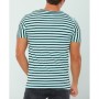 Dirty Blue Mint Erkek Likralı V Yaka Çizgili Slim Fit T-shirt DR-223308