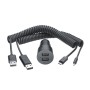 Nokia DC-20 Car Charger with 2 USB output Original (Dual Cable)