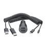 Nokia DC-20 Car Charger with 2 USB output Original (Dual Cable)