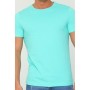 Dirty Blue Koyumint Erkek Likralı Bisiklet Yaka Basic T-shirt