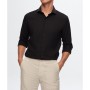 D'S Damat Slim Fit Siyah Italyan Yaka Armürlü Gömlek 2HF02ORT3185