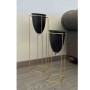Sedef Silver Ikili Dekoratif Saksılık Metal Ayaklı Saksı Sunumluk Çiçeklik Köşe Dekor Set