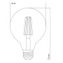 Heka G95 Filament Tip Rustik Sarı Cam Ampul 8 W Led Ampul - Gün Işığı