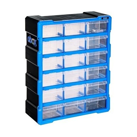Begin Power Asr-6002 Mono Blok Çekmeceli Organizer 18'li Çivi Vida Takı Organizer Kutusu
