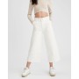 Defacto U0699AZ Kadın Beyaz Culotte Jean Pantolon