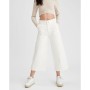 Defacto U0699AZ Kadın Beyaz Culotte Jean Pantolon