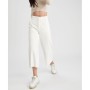 Defacto U0699AZ Kadın Beyaz Culotte Jean Pantolon