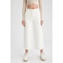 Defacto U0699AZ Kadın Beyaz Culotte Jean Pantolon