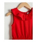 Defacto S18309Z1 Kız Çocuk Kırmızı Salopet Şortlu Elbise