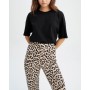 DefactoOversize Fit Bisiklet Yaka Basic Kısa Kollu %100 Pamuk Kadın Tişört W9570AZ