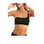 TRENDYOLMİLLA Siyah Bağlama Detaylı Tek Omuz Bikini Üstü TBESS21BU0108