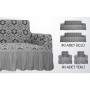 Altınkoza Jakarlı Damask Koltuk Örtüsü Maxi Takım (3+3+1+1)-Gri
