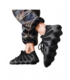 Sneaker Erkek  Siyah Ahtapot Desenli Günlük Yürüyüş Spor Ayakkabı