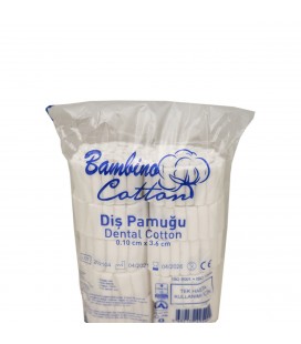 Bambino Cotton Diş Pamuğu 0.10 mm x 3.6 mm 500'lü 1 Paket