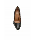 George Hogg - Kroko Siyah Stiletto - 7004264006 %100 Deri