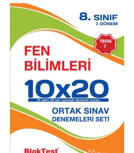 8. Sınıf TEOG 1 Fen Bilimleri 10x20 Denemeleri Seti Blok Test Yayınları