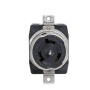 Leviton CS6369 50 Amper, 125/250 Volt, Siyah ve Beyaz Kilitli Gömme Priz, Endüstriyel Sınıf