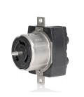 Leviton CS6369 50 Amper, 125/250 Volt, Siyah ve Beyaz Kilitli Gömme Priz, Endüstriyel Sınıf