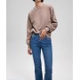 Mavi Bisiklet Yaka Kahverengi Basic Sweatshirt 1610198-70364