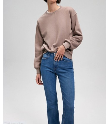 Mavi Bisiklet Yaka Kahverengi Basic Sweatshirt 1610198-70364