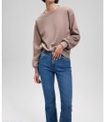 Mavi Bisiklet Yaka Kahverengi Basic Sweatshirt 1610198-70364