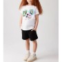 Mavi Mickey Mouse Baskılı Beyaz Tişört Regular Fit / Normal Kesim 7610166-620