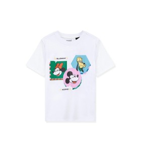 Mavi Mickey Mouse Baskılı Beyaz Tişört Regular Fit / Normal Kesim 7610166-620