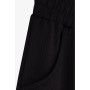 Breeze  Kız Çocuk Pantolon Paçası Yırtmaçlı Siyah 18271-001
