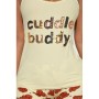 FashıonNova Cuddle Buddy Bear PJ Short Set - Yellow/combo Şortlu Takım