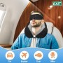 CloudBliss Seyahat Yastığı Premium Hafızalı Köpük, Rahat ve Destekleyici Boyun Yastığı